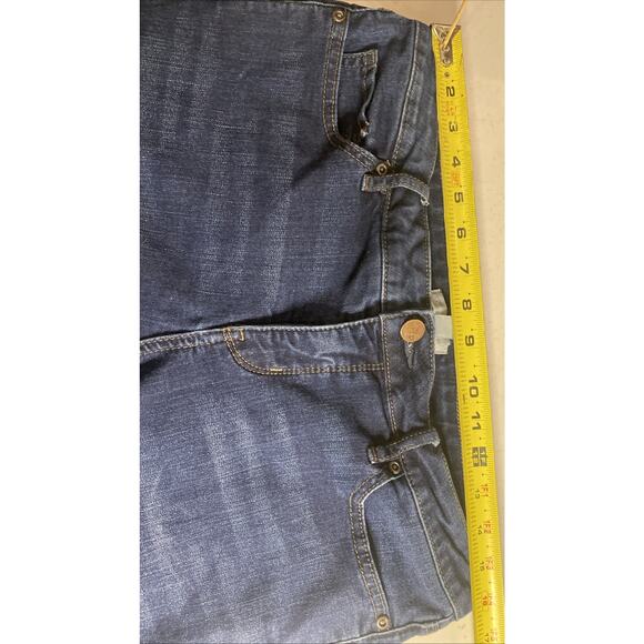 New York & Company size 12 Mid Rise Straight Leg Dark Blue Jeans Size 12 Petite - Picture 2 of 9